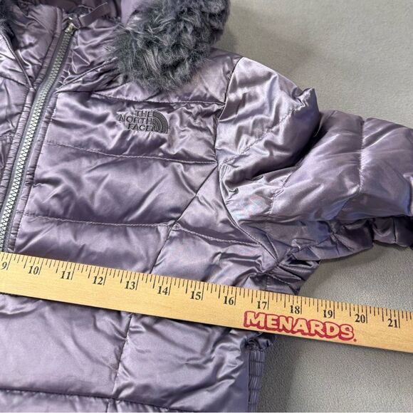The North Face 550 Gotham 2.0 Down Puffer Jacket Girls Medium Purple Hoodie L - Picture 4 of 16